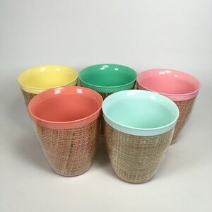 Vintage Raffiaware Short Tumblers